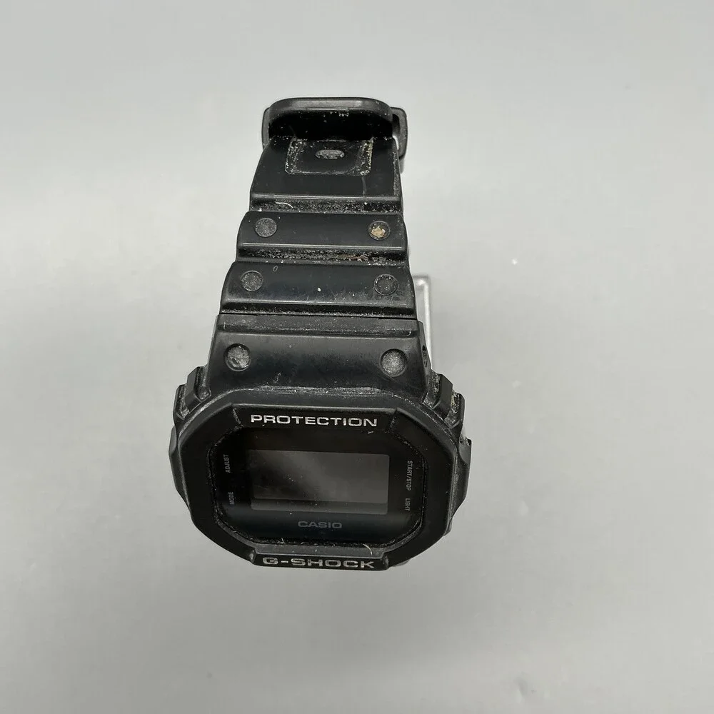 Casio G-Shock DW-5600BB Mens Watch 38mm Black Digital Resin Alarm Timer